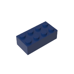 Brick 2 x 4 #3001 Brick 2 x 4 #3001 - 55-Dark Blue Lego Block Sets Alternative