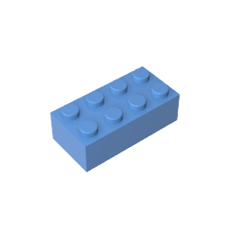 Brick 2 x 4 #3001 Brick 2 x 4 #3001 - 52-Medium Blue Lego Block Sets Alternative