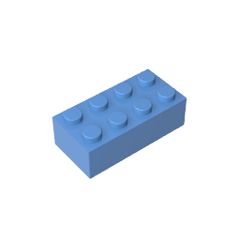 Brick 2 x 4 #3001 Brick 2 x 4 #3001 - 52-Medium Blue Lego Block Sets Alternative