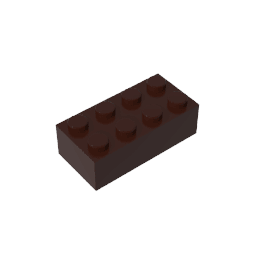 Brick 2 x 4 #3001 Brick 2 x 4 #3001 - 82-Dark Brown Lego Block Sets Alternative