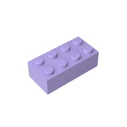 Brick 2 x 4 #3001 Brick 2 x 4 #3001 - 63-Lavender Lego Block Sets Alternative