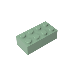 Brick 2 x 4 #3001 Brick 2 x 4 #3001 - 48-Sand Green Lego Block Sets Alternative
