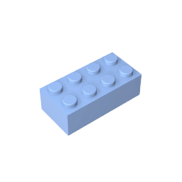 Brick 2 x 4 #3001 Brick 2 x 4 #3001 - 53-Bright Light Blue Lego Block Sets Alternative