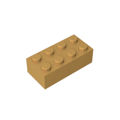 Brick 2 x 4 #3001 Brick 2 x 4 #3001 - 35-Pearl Gold Lego Block Sets Alternative