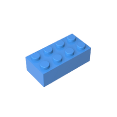 Brick 2 x 4 #3001 Brick 2 x 4 #3001 - 51-Dark Azure Lego Block Sets Alternative