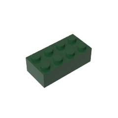 Brick 2 x 4 #3001 Brick 2 x 4 #3001 - 47-Dark Green Lego Block Sets Alternative