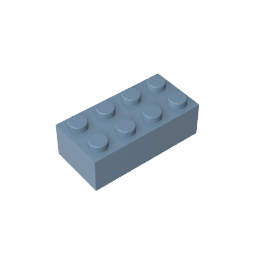 Brick 2 x 4 #3001 Brick 2 x 4 #3001 - 54-Sand Blue Lego Block Sets Alternative