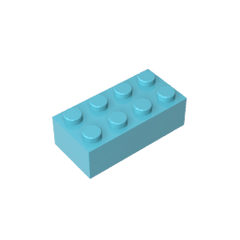 Brick 2 x 4 #3001 Brick 2 x 4 #3001 - 46-Medium Azure Lego Block Sets Alternative
