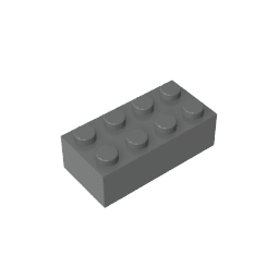 Brick 2 x 4 #3001 Brick 2 x 4 #3001 - 72-Dark Bluish Gray Lego Block Sets Alternative