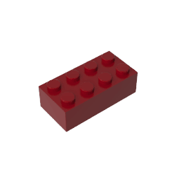 Brick 2 x 4 #3001 Brick 2 x 4 #3001 - 14-Dark Red Lego Block Sets Alternative
