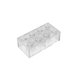 Brick 2 x 4 #3001 Brick 2 x 4 #3001 - 180-Trans Clear Lego Block Sets Alternative