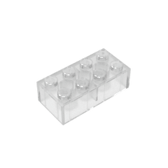 Brick 2 x 4 #3001 Brick 2 x 4 #3001 - 180-Trans Clear Lego Block Sets Alternative