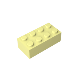 Brick 2 x 4 #3001 Brick 2 x 4 #3001 - 33-Bright Light Yellow Lego Block Sets Alternative