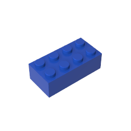Brick 2 x 4 #3001 Brick 2 x 4 #3001 - 50-Blue Lego Block Sets Alternative