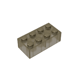 Brick 2 x 4 #3001 Brick 2 x 4 #3001 - 170-Trans Black Lego Block Sets Alternative