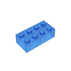 Brick 2 x 4 #3001 Brick 2 x 4 #3001 - 150-Trans Dark Blue Lego Block Sets Alternative
