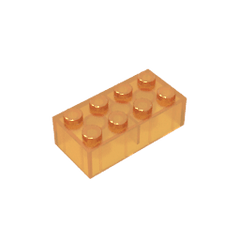 Brick 2 x 4 #3001 Brick 2 x 4 #3001 - 120-Trans Orange Lego Block Sets Alternative