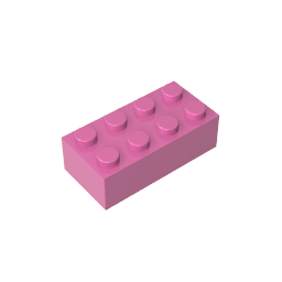 Brick 2 x 4 #3001 Brick 2 x 4 #3001 - 12-Dark Pink Lego Block Sets Alternative