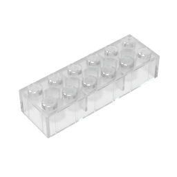 Brick 2 x 6 #44237 Brick 2 x 6 #44237 - 180-Trans Clear Lego Block Sets Alternative