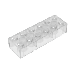 Brick 2 x 6 #44237 Brick 2 x 6 #44237 - 180-Trans Clear Lego Block Sets Alternative