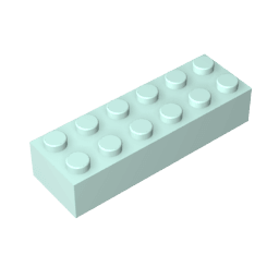 Brick 2 x 6 #44237 Brick 2 x 6 #44237 - 45-Light Aqua Lego Block Sets Alternative