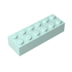 Brick 2 x 6 #44237 Brick 2 x 6 #44237 - 45-Light Aqua Lego Block Sets Alternative