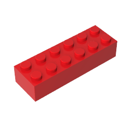 Brick 2 x 6 #44237 Brick 2 x 6 #44237 - 10-Red Lego Block Sets Alternative