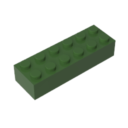 Brick 2 x 6 #44237 Brick 2 x 6 #44237 - 41-Tarmac Lego Block Sets Alternative