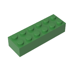 Brick 2 x 6 #44237 Brick 2 x 6 #44237 - 40-Green Lego Block Sets Alternative