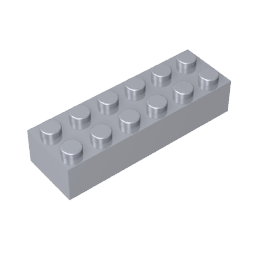 Brick 2 x 6 #44237 Brick 2 x 6 #44237 - 73-Flat Silver Lego Block Sets Alternative