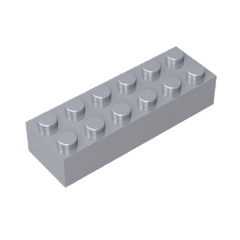 Brick 2 x 6 #44237 Brick 2 x 6 #44237 - 73-Flat Silver Lego Block Sets Alternative