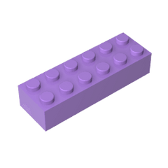 Brick 2 x 6 #44237 Brick 2 x 6 #44237 - 62-Medium Lavender Lego Block Sets Alternative