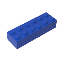 Brick 2 x 6 #44237 Brick 2 x 6 #44237 - 50-Blue Lego Block Sets Alternative
