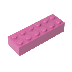 Brick 2 x 6 #44237 Brick 2 x 6 #44237 - 12-Dark Pink Lego Block Sets Alternative