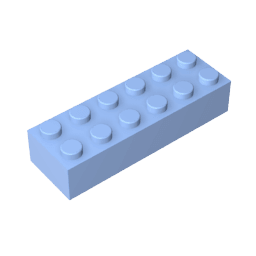 Brick 2 x 6 #44237 Brick 2 x 6 #44237 - 53-Bright Light Blue Lego Block Sets Alternative