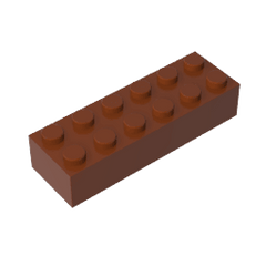 Brick 2 x 6 #44237 Brick 2 x 6 #44237 - 81-Reddish Brown Lego Block Sets Alternative