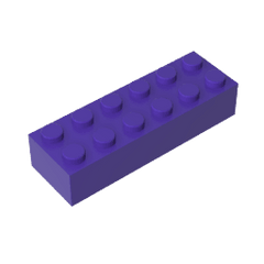 Brick 2 x 6 #44237 Brick 2 x 6 #44237 - 60-Dark Purple Lego Block Sets Alternative