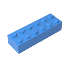 Brick 2 x 6 #44237 Brick 2 x 6 #44237 - 51-Dark Azure Lego Block Sets Alternative