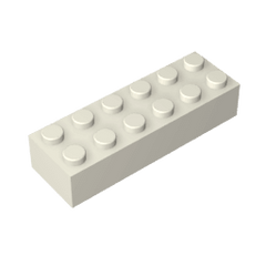 Brick 2 x 6 #44237 Brick 2 x 6 #44237 - 90-White Lego Block Sets Alternative