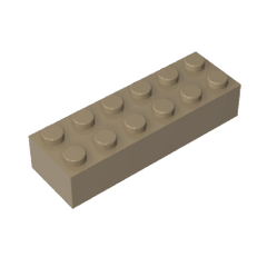 Brick 2 x 6 #44237 Brick 2 x 6 #44237 - 34-Dark Tan Lego Block Sets Alternative