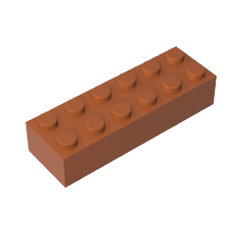 Brick 2 x 6 #44237 Brick 2 x 6 #44237 - 83-Dark Orange Lego Block Sets Alternative