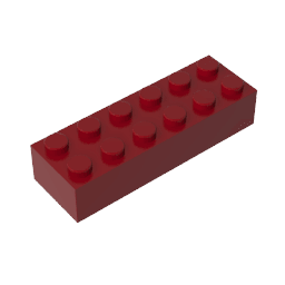 Brick 2 x 6 #44237 Brick 2 x 6 #44237 - 14-Dark Red Lego Block Sets Alternative