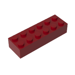 Brick 2 x 6 #44237 Brick 2 x 6 #44237 - 14-Dark Red Lego Block Sets Alternative