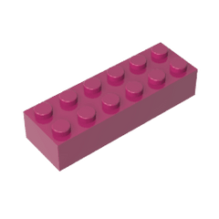 Brick 2 x 6 #44237 Brick 2 x 6 #44237 - 13-Magenta Lego Block Sets Alternative
