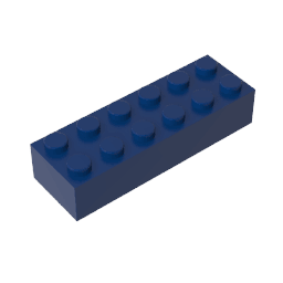 Brick 2 x 6 #44237 Brick 2 x 6 #44237 - 55-Dark Blue Lego Block Sets Alternative