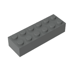 Brick 2 x 6 #44237 Brick 2 x 6 #44237 - 72-Dark Bluish Gray Lego Block Sets Alternative
