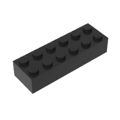Brick 2 x 6 #44237 Brick 2 x 6 #44237 - 80-Black Lego Block Sets Alternative