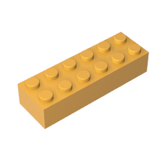 Brick 2 x 6 #44237 Brick 2 x 6 #44237 - 36-Bright Light Orange Lego Block Sets Alternative