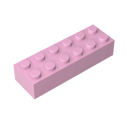 Brick 2 x 6 #44237 Brick 2 x 6 #44237 - 11-Bright Pink Lego Block Sets Alternative