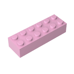 Brick 2 x 6 #44237 Brick 2 x 6 #44237 - 11-Bright Pink Lego Block Sets Alternative